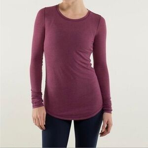Lululemon Karma Long Sleeve Shirt Heathered Plum 6